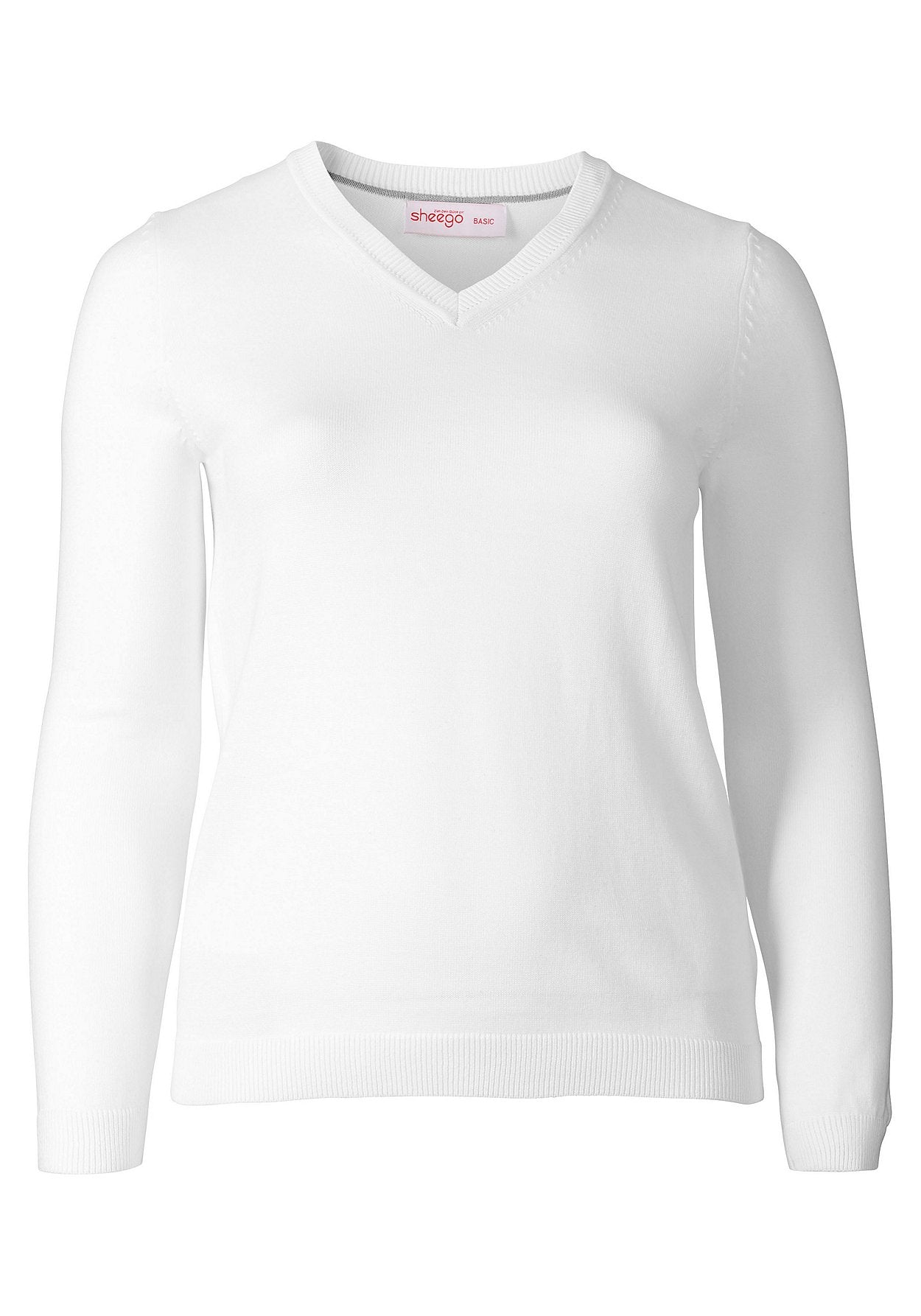 basic pullover - weiß