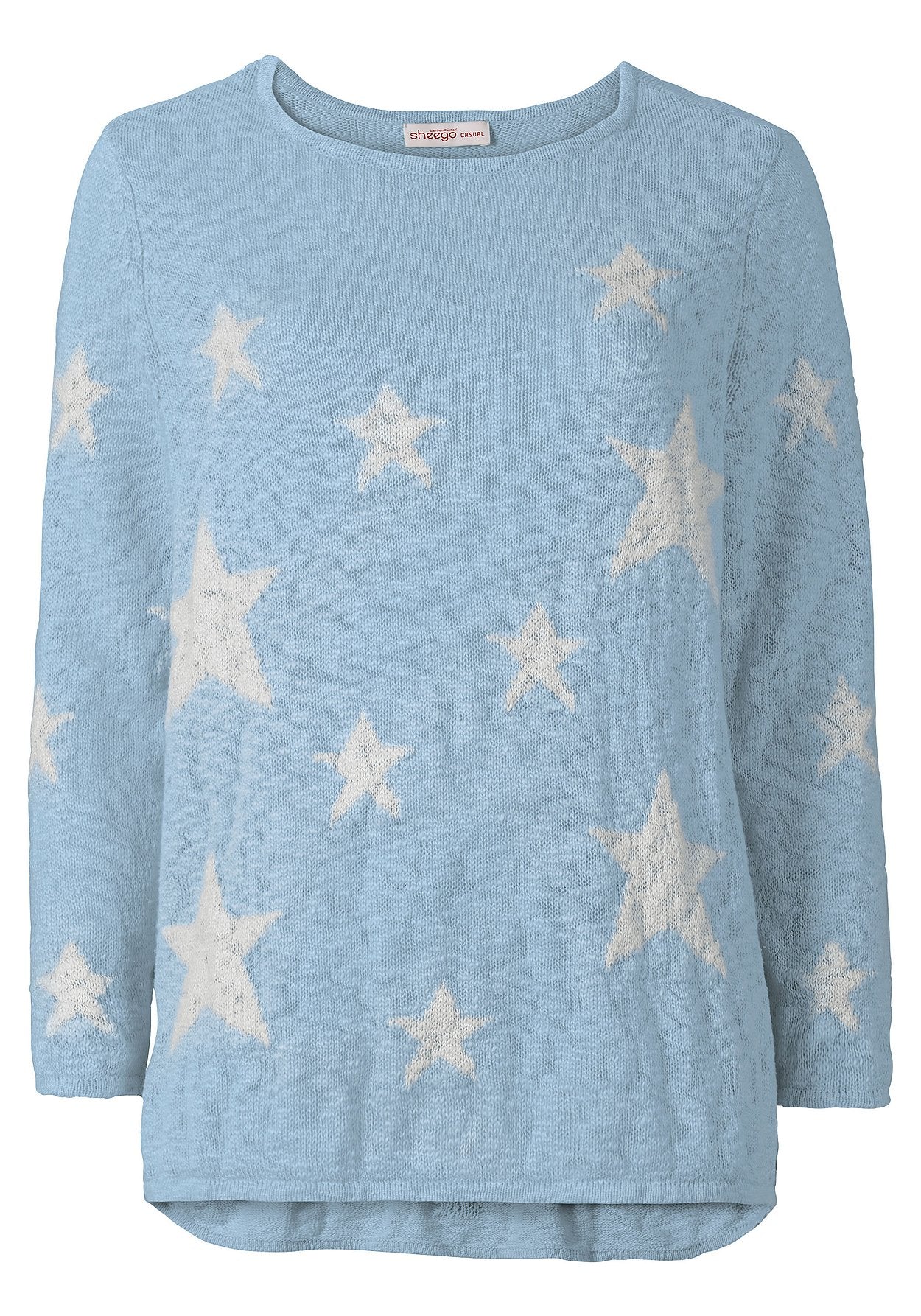 pullover mit stern motiv - blau