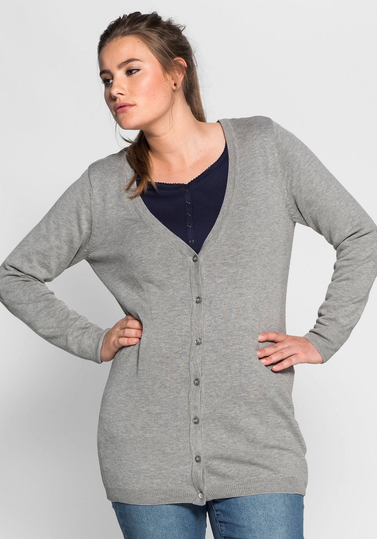 cardigan - grau