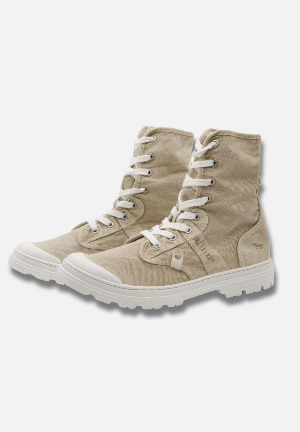 mustang sneaker stiefelette - sneaker high - beige