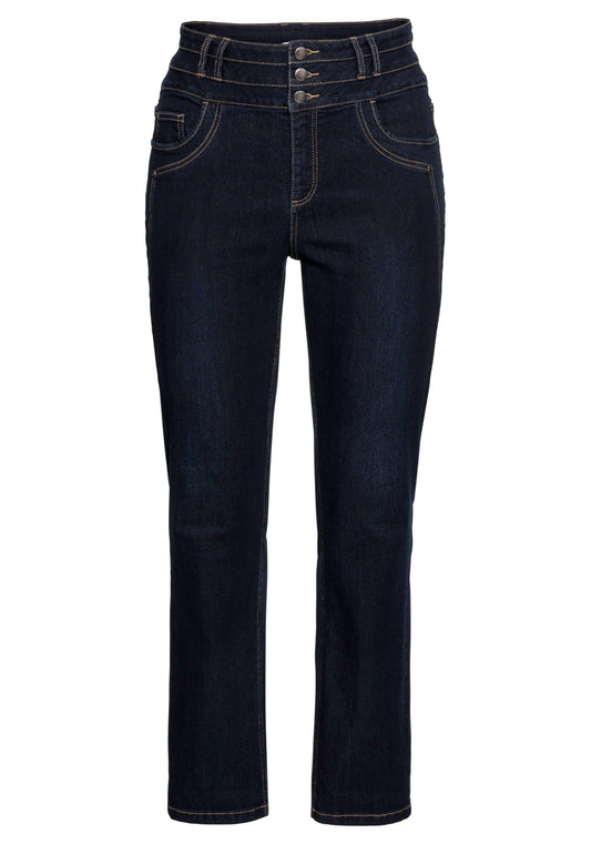 Jeans - High Waist - dunkelblau