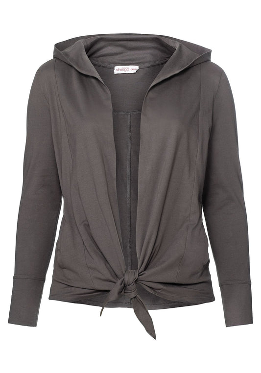 Shirtjacke in Zipfel-Form - grau