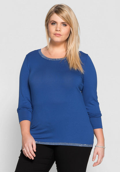 Langarmshirt - blau