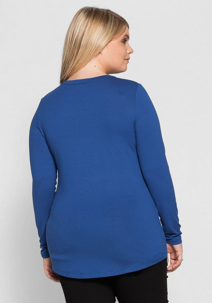 Langarmshirt - blau