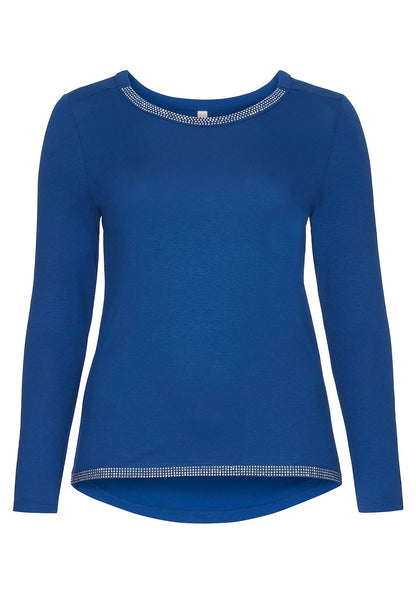 Langarmshirt - blau