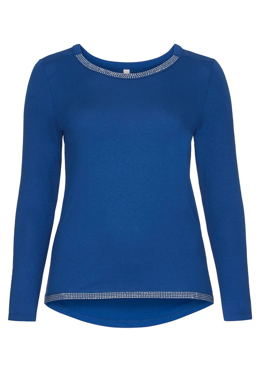 Langarmshirt - blau