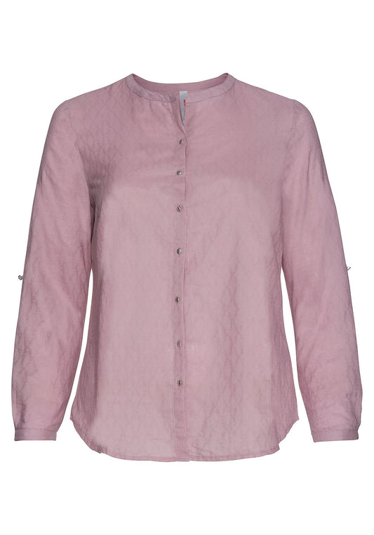 Bluse aus strukturiertem Webstoff - rosa