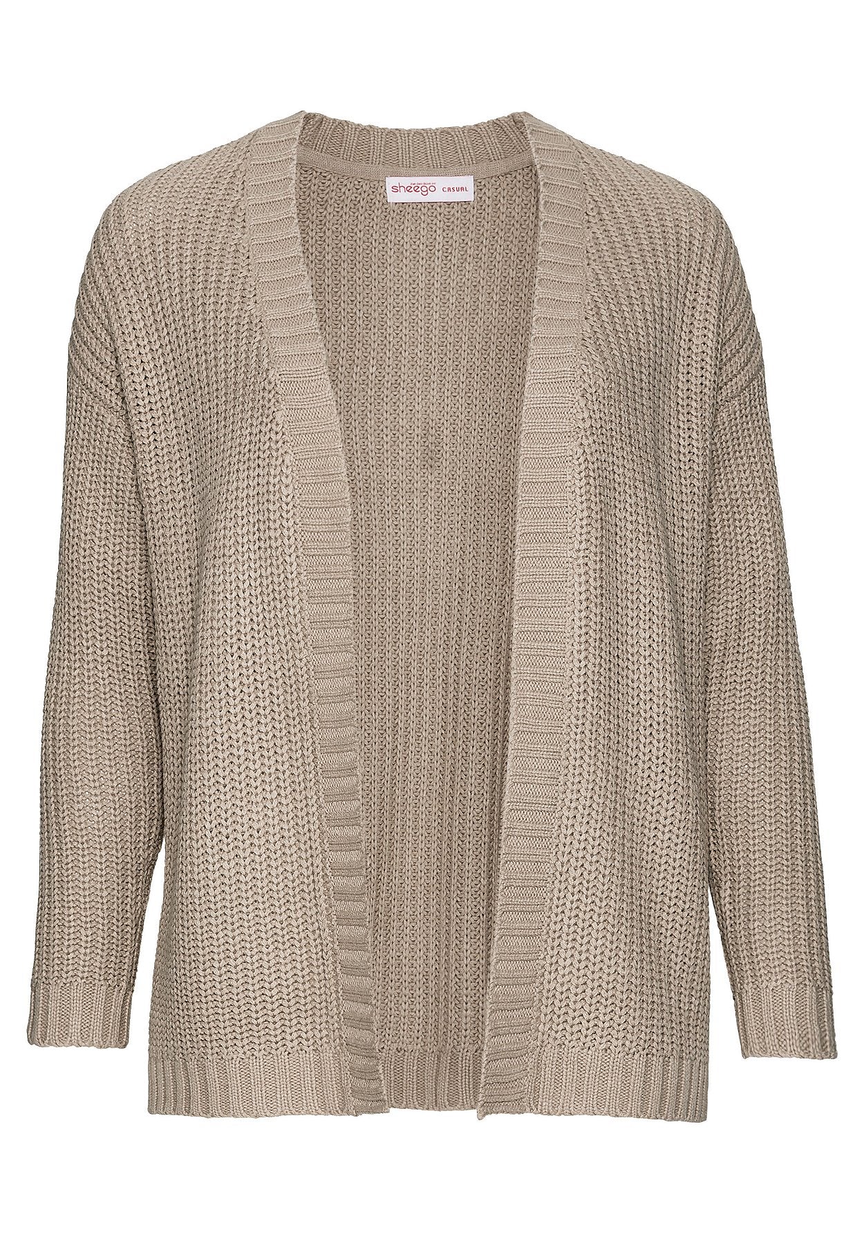 cardigan aus grobstrick - beige