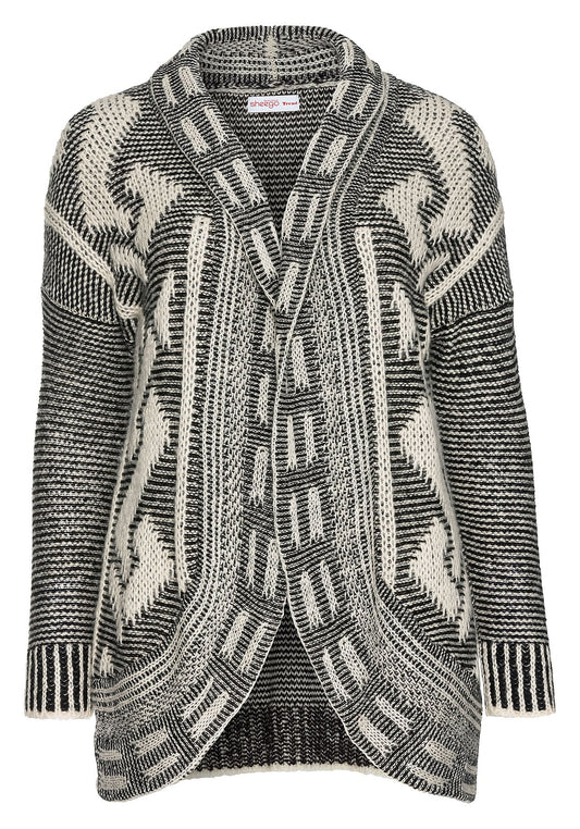 Longcardigan aus Strick - grau