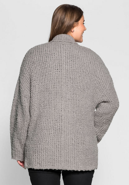 Cardigan mit Schalkragen - grau