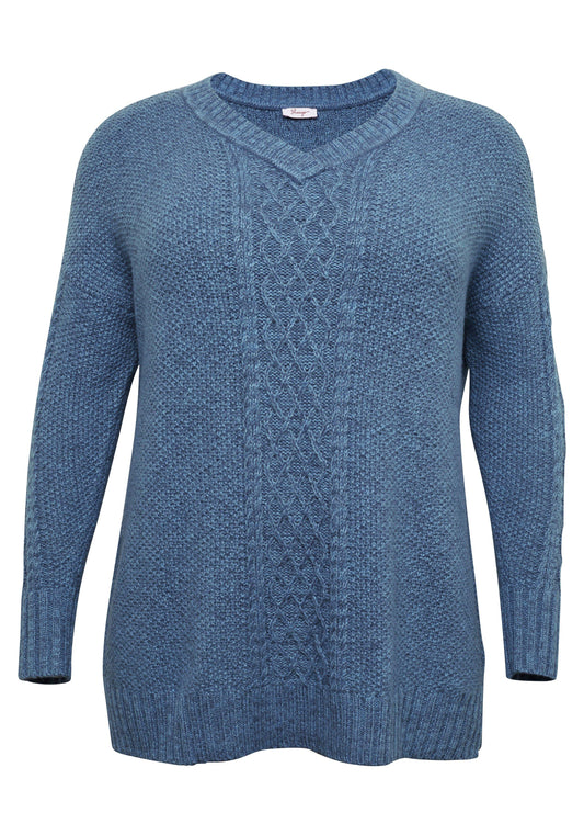 Strickpullover - blau