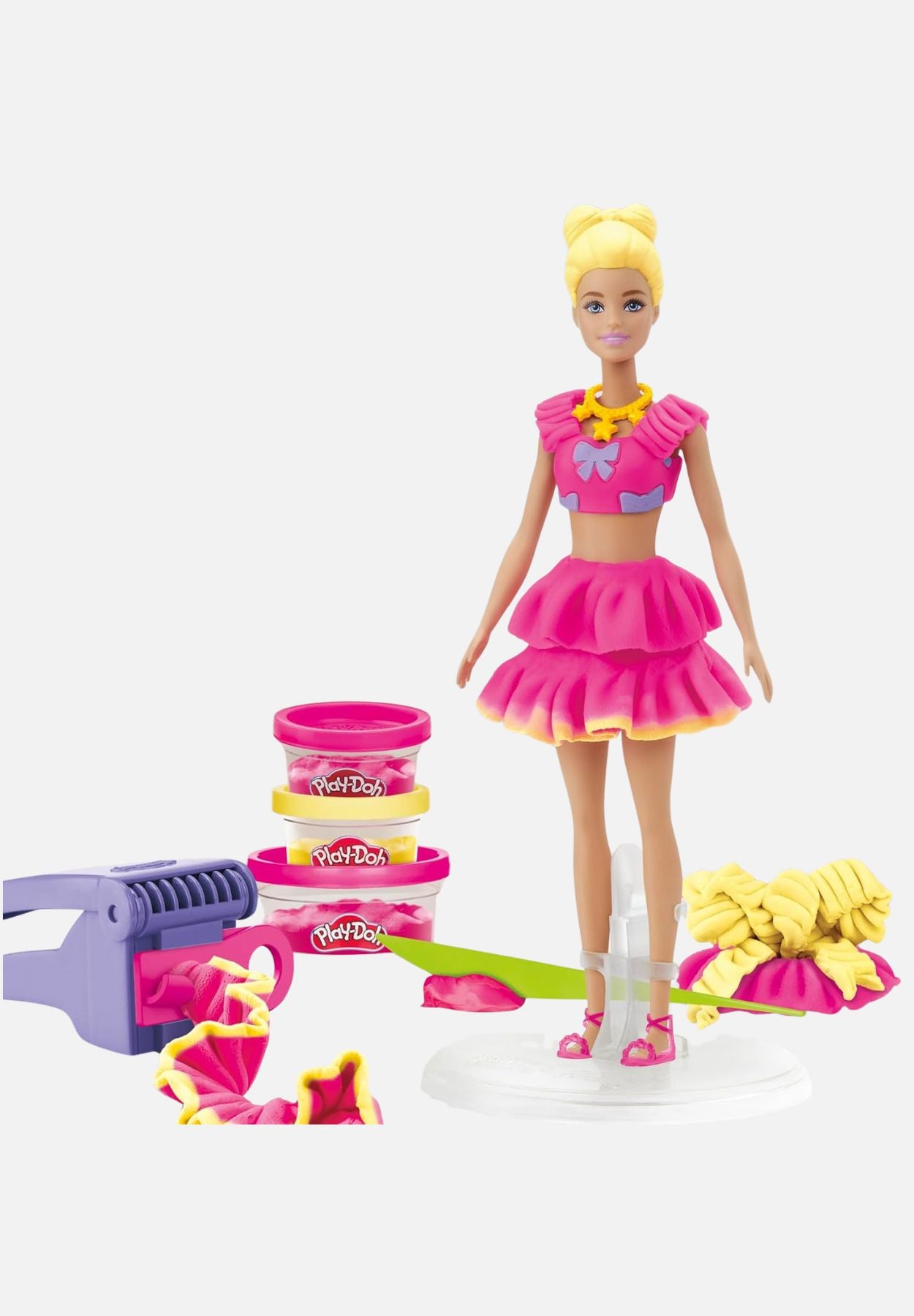 barbie knete set (rüschen & schleifen)  | modelliermasse für kinder - mehrfarbig