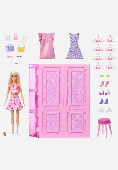 Traumkleiderschrank Spielset mit Modepuppe, Moden und Accessoires - mehrfarbig