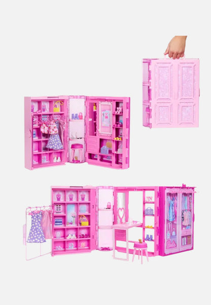 Traumkleiderschrank Spielset mit Modepuppe, Moden und Accessoires - mehrfarbig