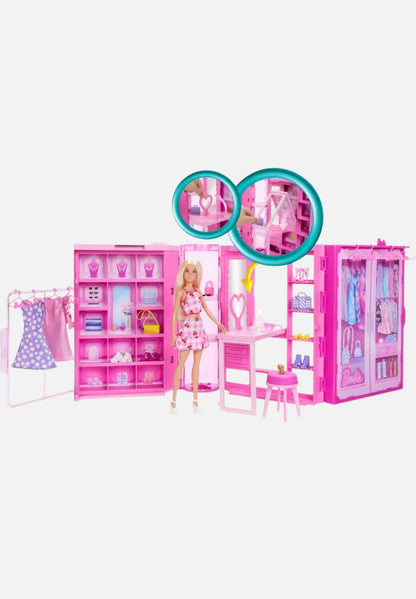 Traumkleiderschrank Spielset mit Modepuppe, Moden und Accessoires - mehrfarbig