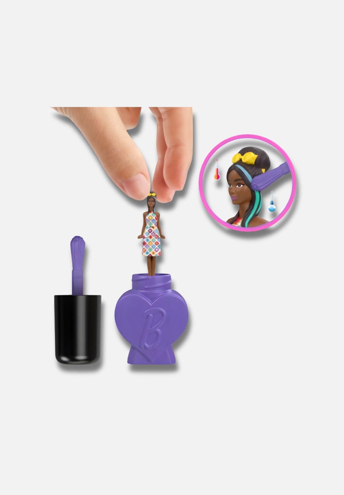 überraschungspuppe mini - nagellackflasche - mehrfarbig