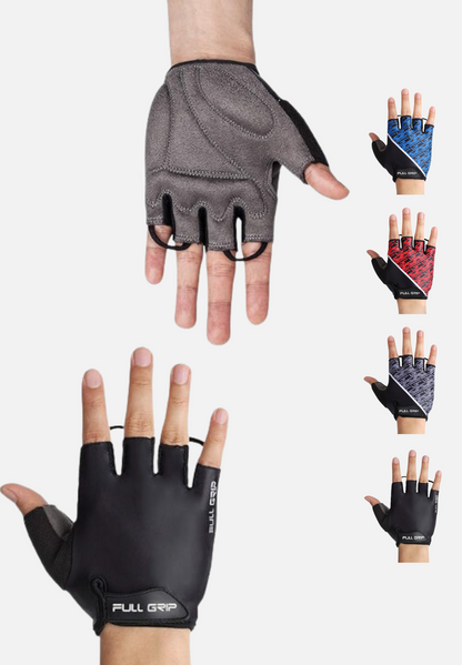 Halbfinger Fahrradhandschuhe - schwarz