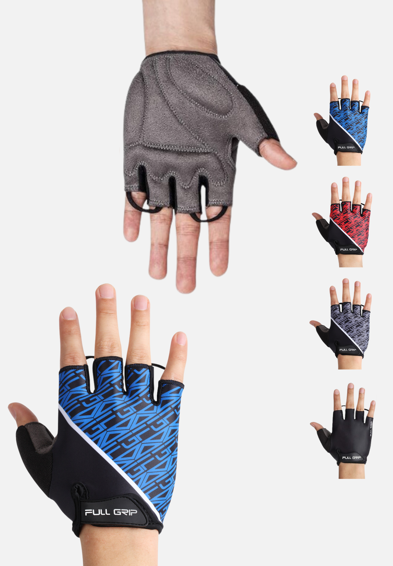 halbfinger fahrradhandschuhe - blau