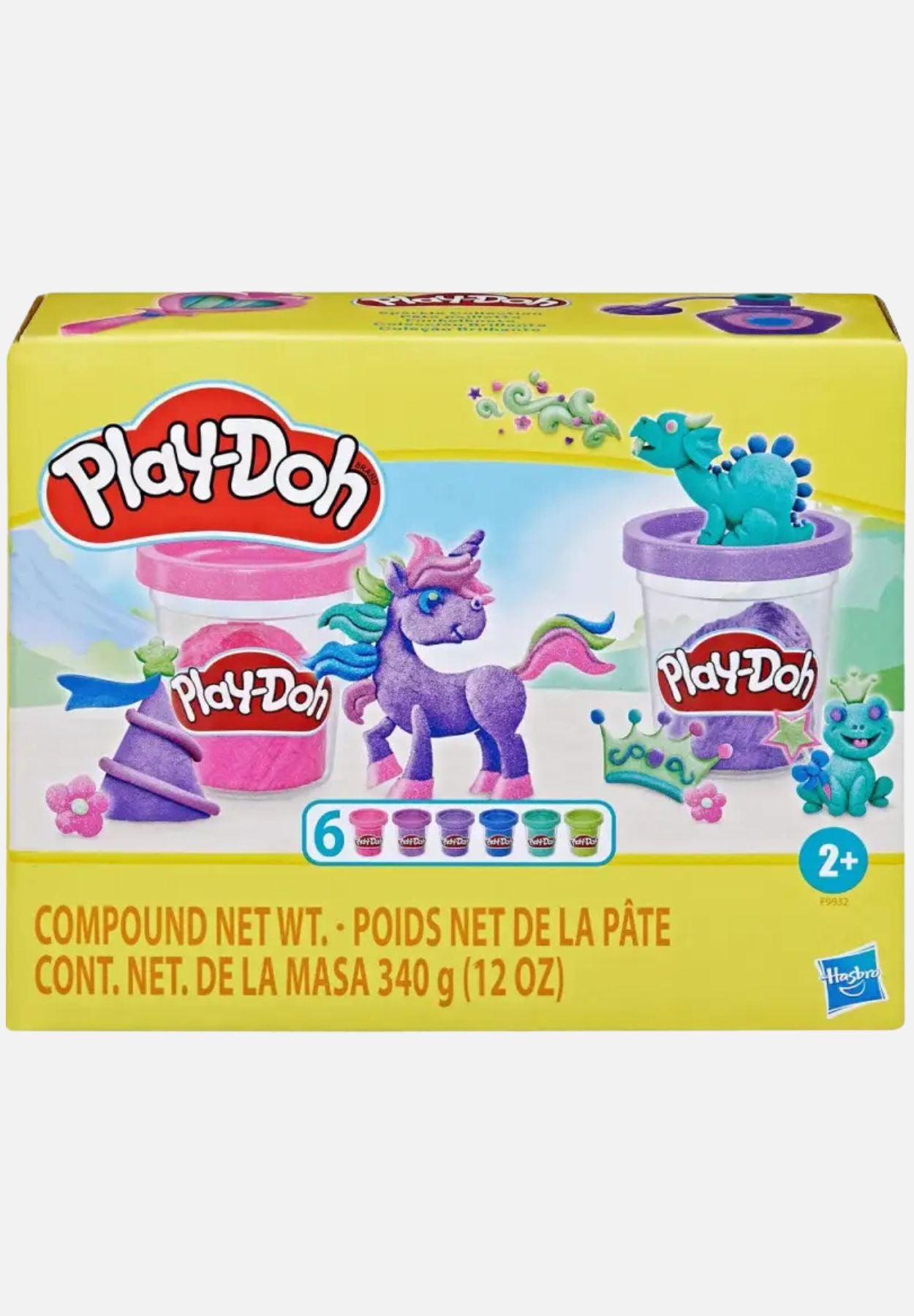 glitzerknete 6er packet - mehrfarbig