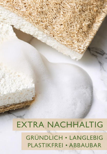 Spülschwamm Luffa - Gurke 4er Pack - weiß