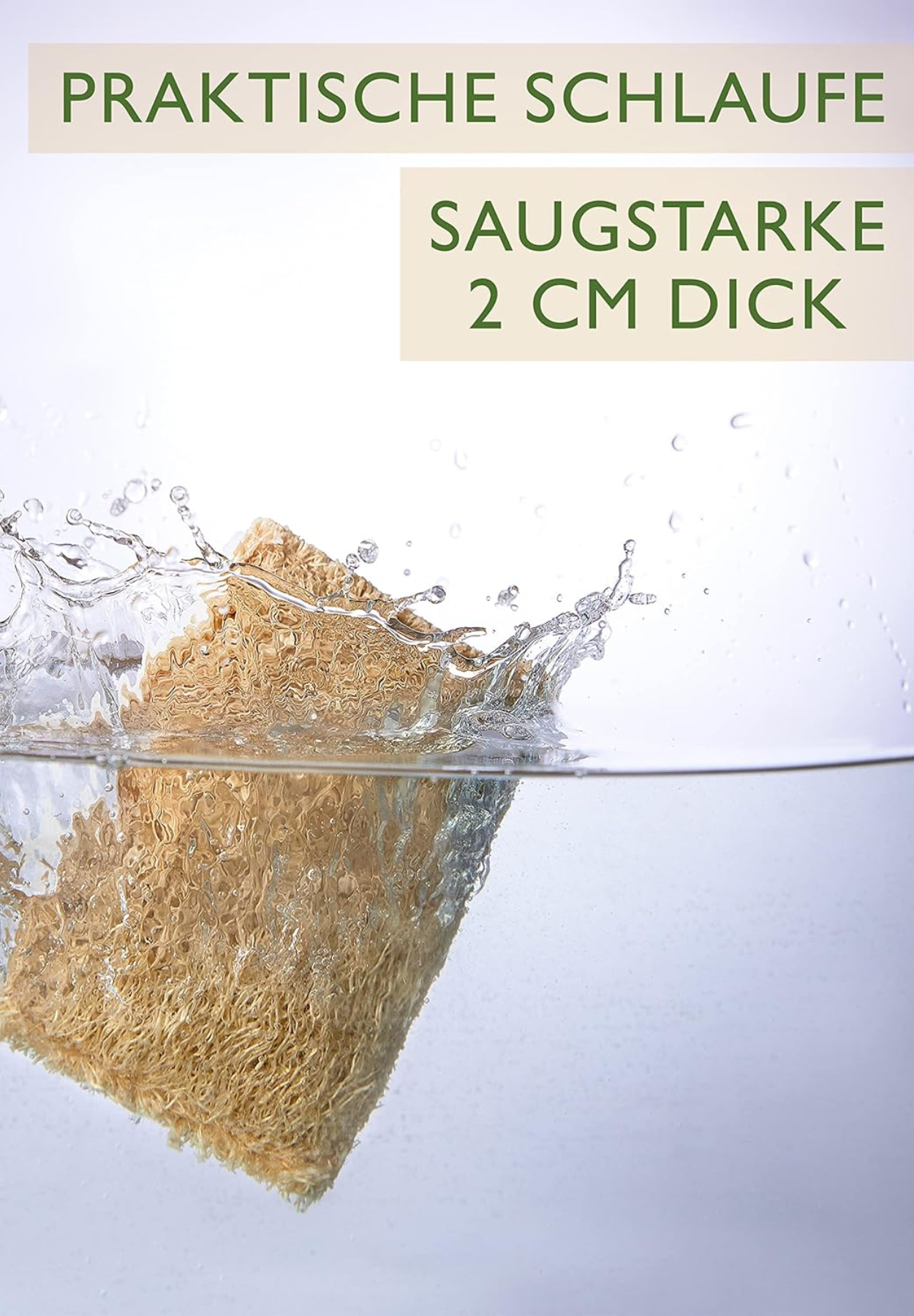 spülschwamm luffa - gurke 4er pack - weiß