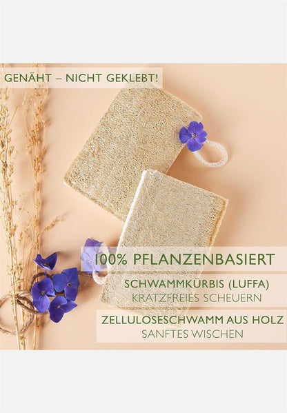 Spülschwamm Luffa - Gurke 4er Pack - weiß