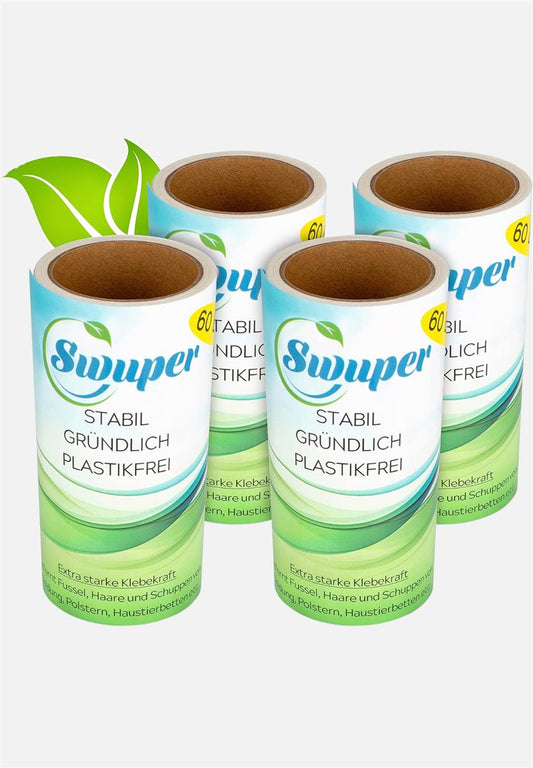 Ersatzrollen für Fusselrolle 4er Pack - weiß