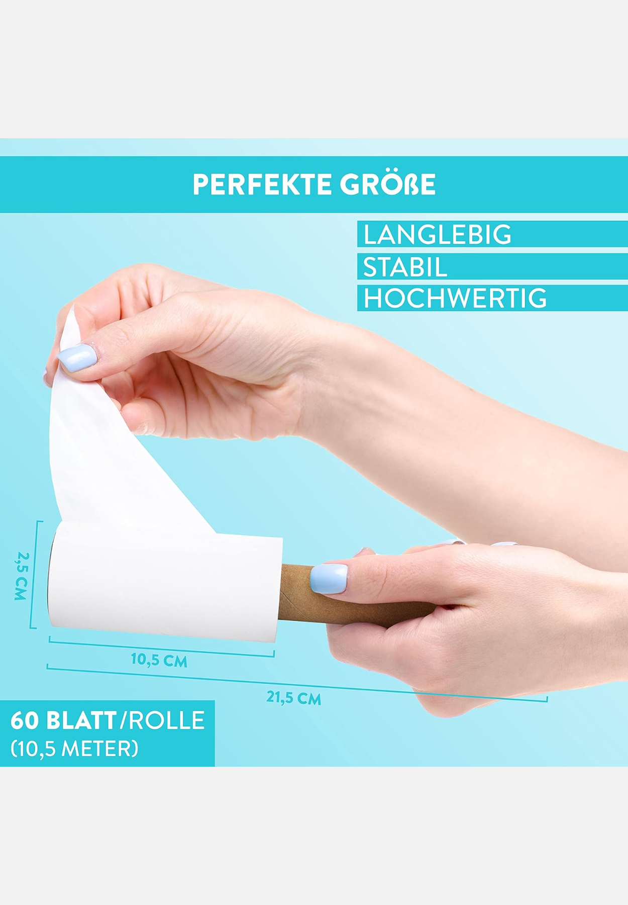 ersatzrollen für fusselrolle 4er pack - weiß