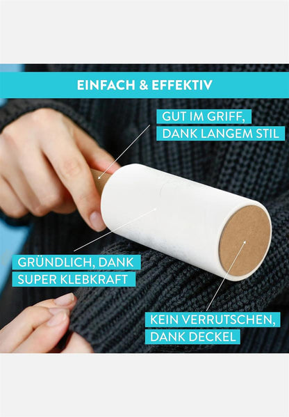 Ersatzrollen für Fusselrolle 4er Pack - weiß