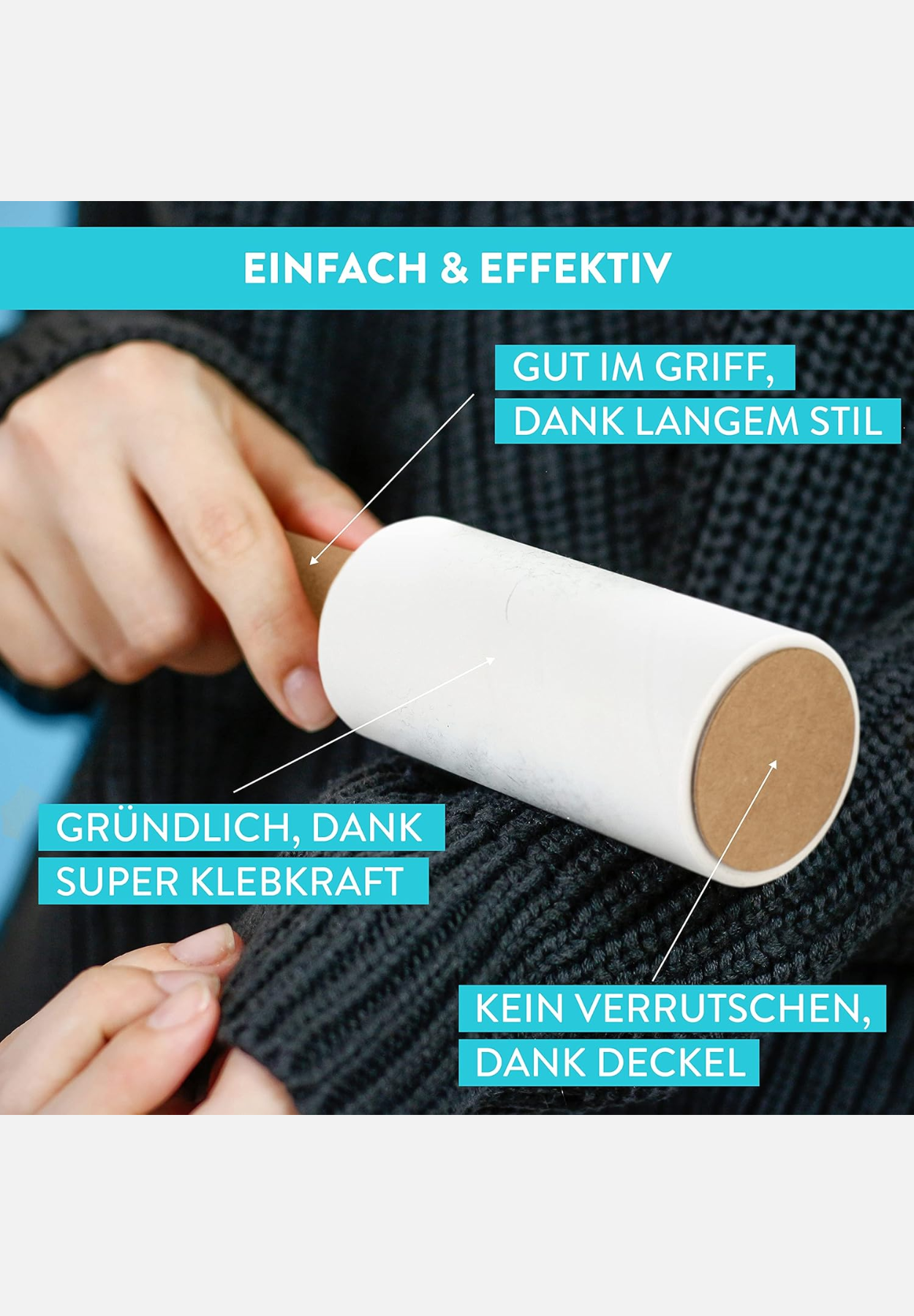 ersatzrollen für fusselrolle 4er pack - weiß