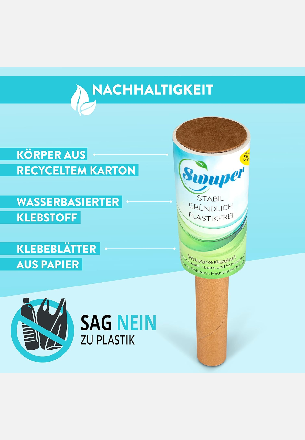 ersatzrollen für fusselrolle 4er pack - weiß