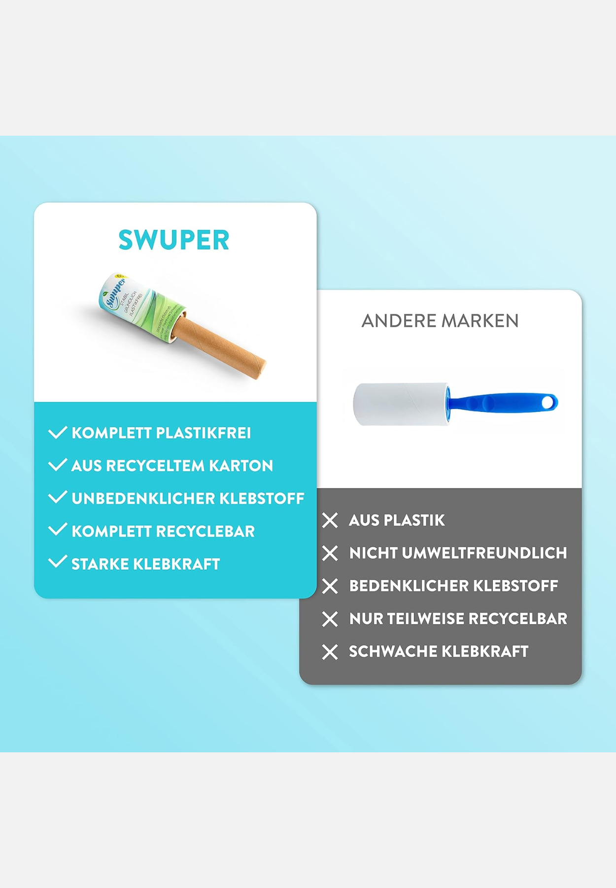 ersatzrollen für fusselrolle 4er pack - weiß