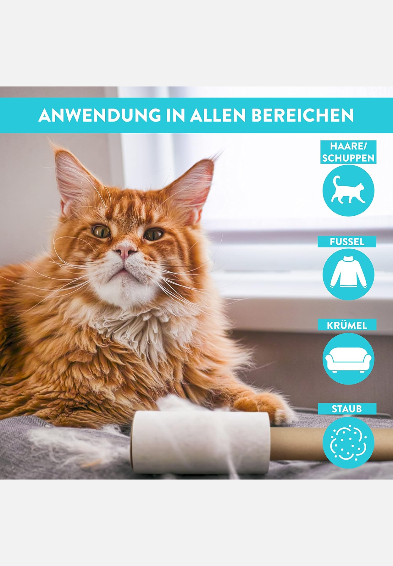 ersatzrollen für fusselrolle 4er pack - weiß