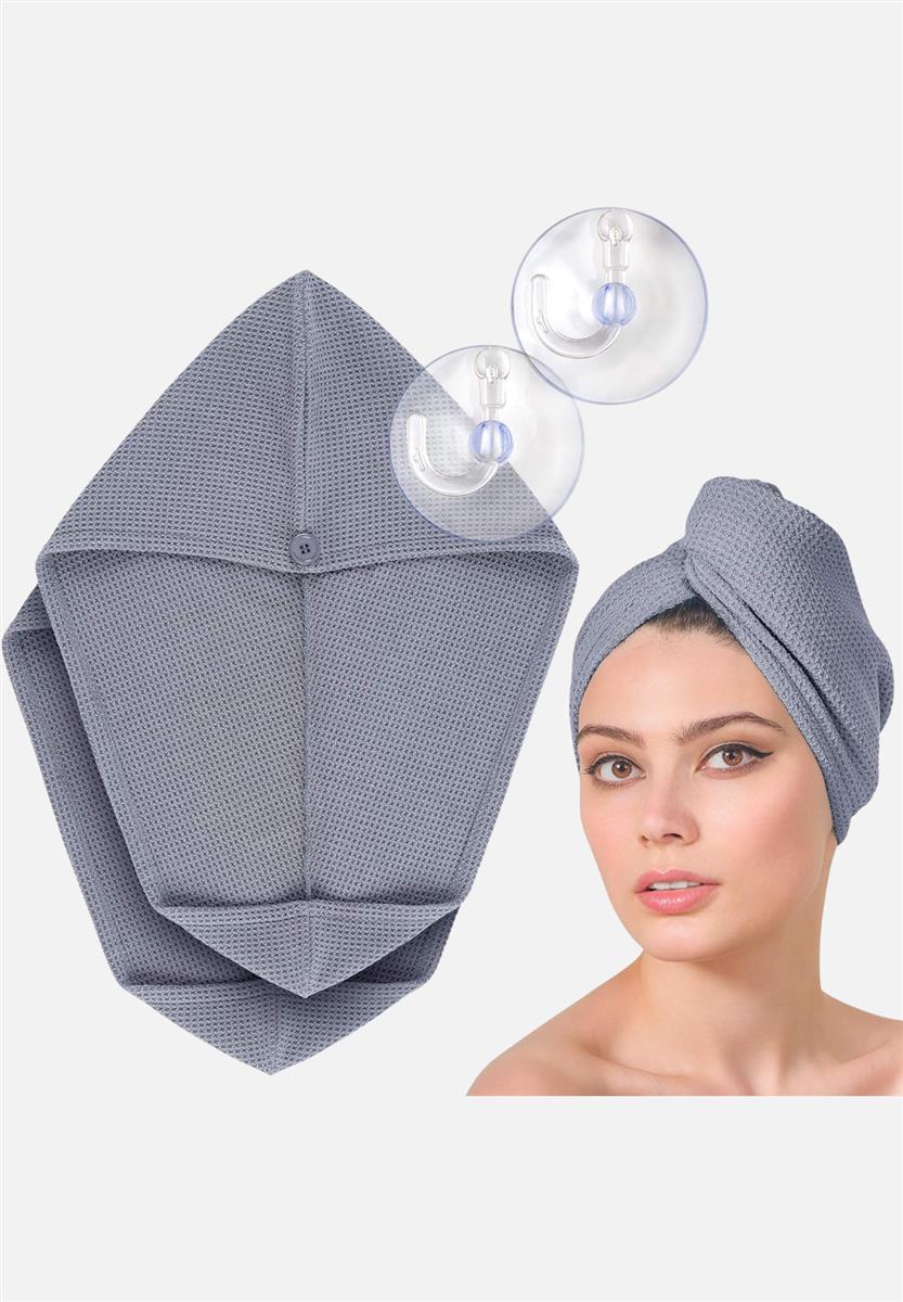 haarturban 2er pack - grau