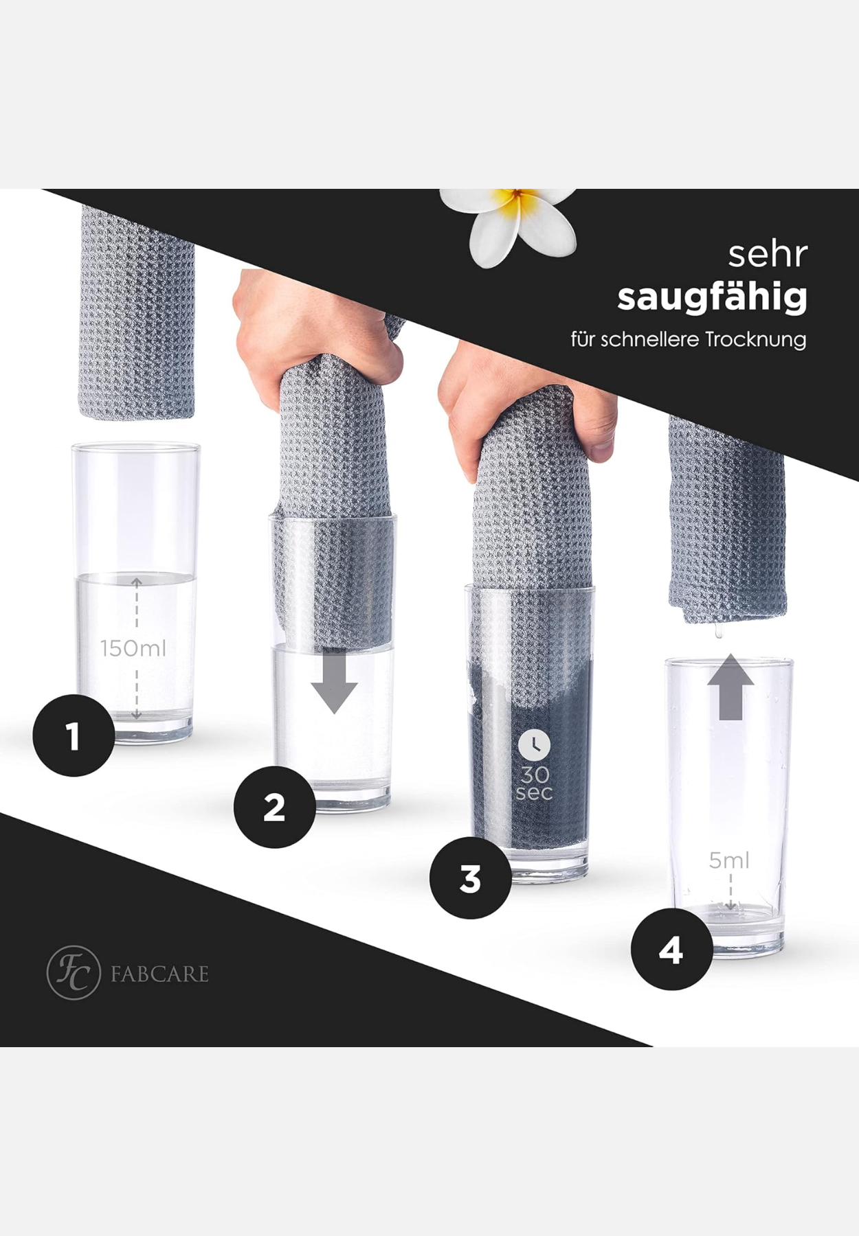 haarturban 2er pack - grau